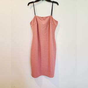 Forever 21 Plus Size Square Neck Cami Dress Blush Pink Sz 1X. NWOT
